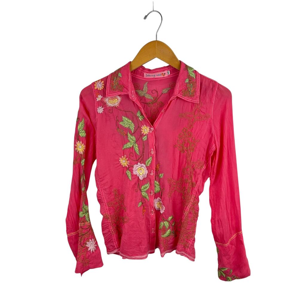 VTG Johnny Was Embroidered Shirt